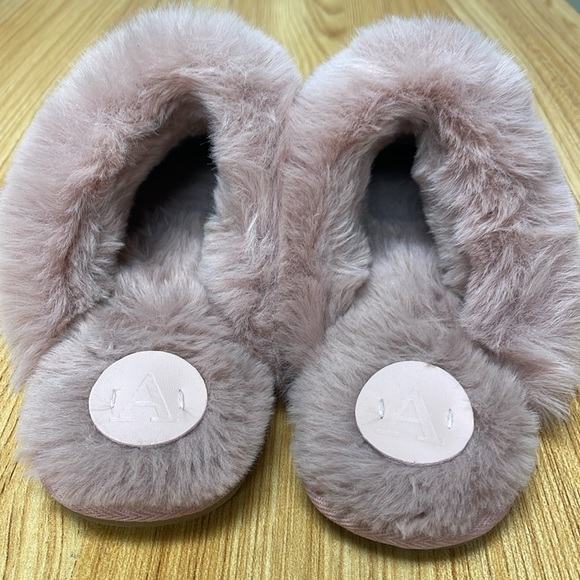 Anthropologie like new rose  color Metallic Scuff Slippers size small 5/6 - Picture 10 of 15